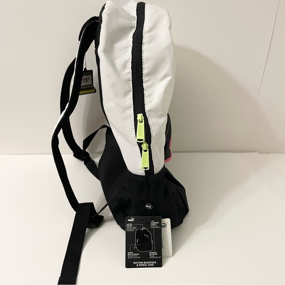 Puma Backpack White Black with Pink Logo - Picture 6 of 16